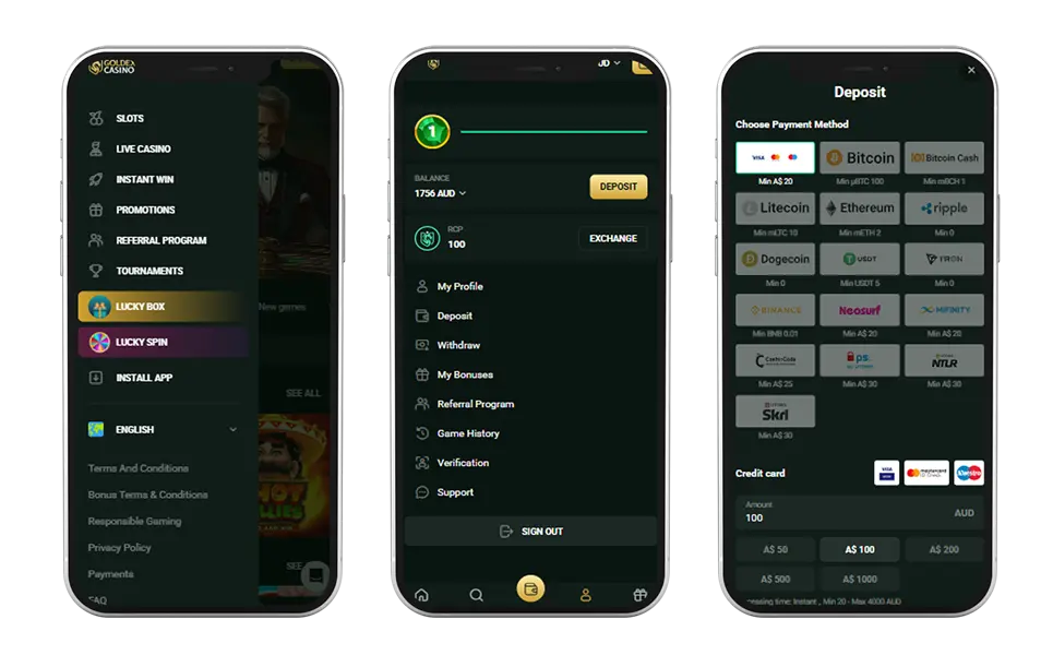 Goldex Casino Mobile App