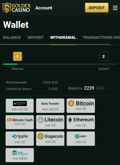 Goldex Casino Withdrawal